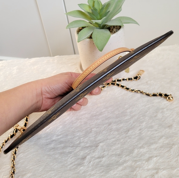 💕 LOUIS VUITTON Neverfull Monogram "PEONY" Mm/Gm Clutch/ Wristlet/Crossbody - Picture 14 of 16